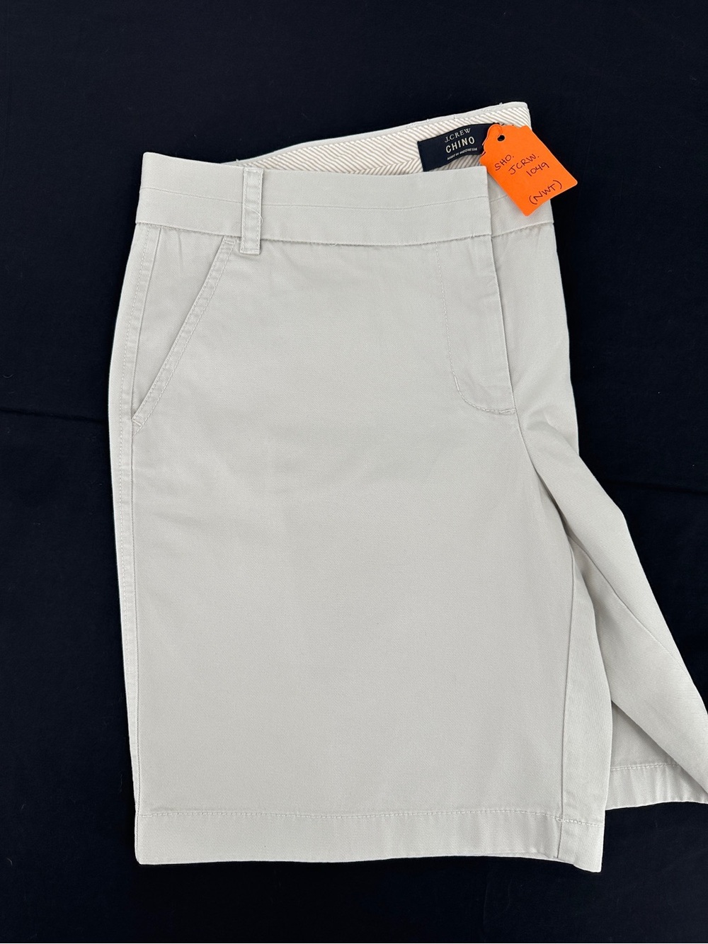 J.Crew Chino Shorts NWT Light Stone Size 12 Classic Cotton - Picture 9 of 10